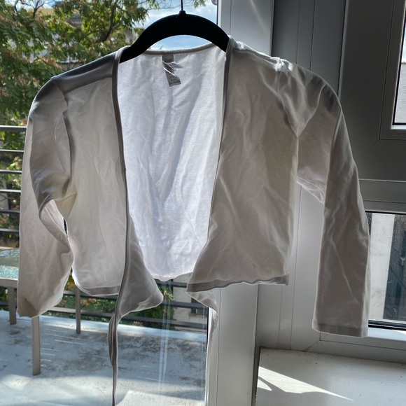 White criss-cross American Apparel top - Picture 3 of 5